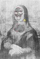 foto em infravermelho do quadro da Monalisa