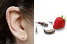 moderno aparelho auditivo de tamanho imperceptível
