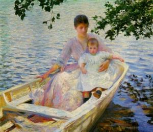 Mãe e criança em um bote, de Tarbell